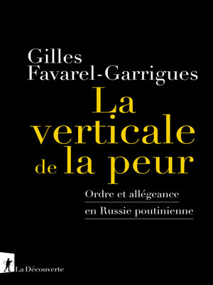 cover image of La verticale de la peur